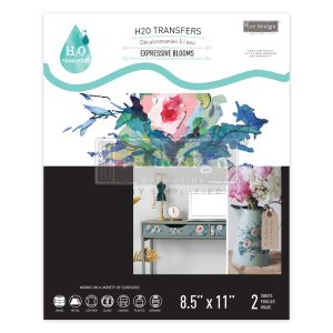 EXPRESSIVE BLOOMS - 2 SHEETS, 8.5″X11″ - H2O TRANSFERS
