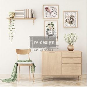 FLORAL HOME - REDESIGN DECOR TRANSFER - Total Sheet 24" by 35" , cut into 2 sheets.
