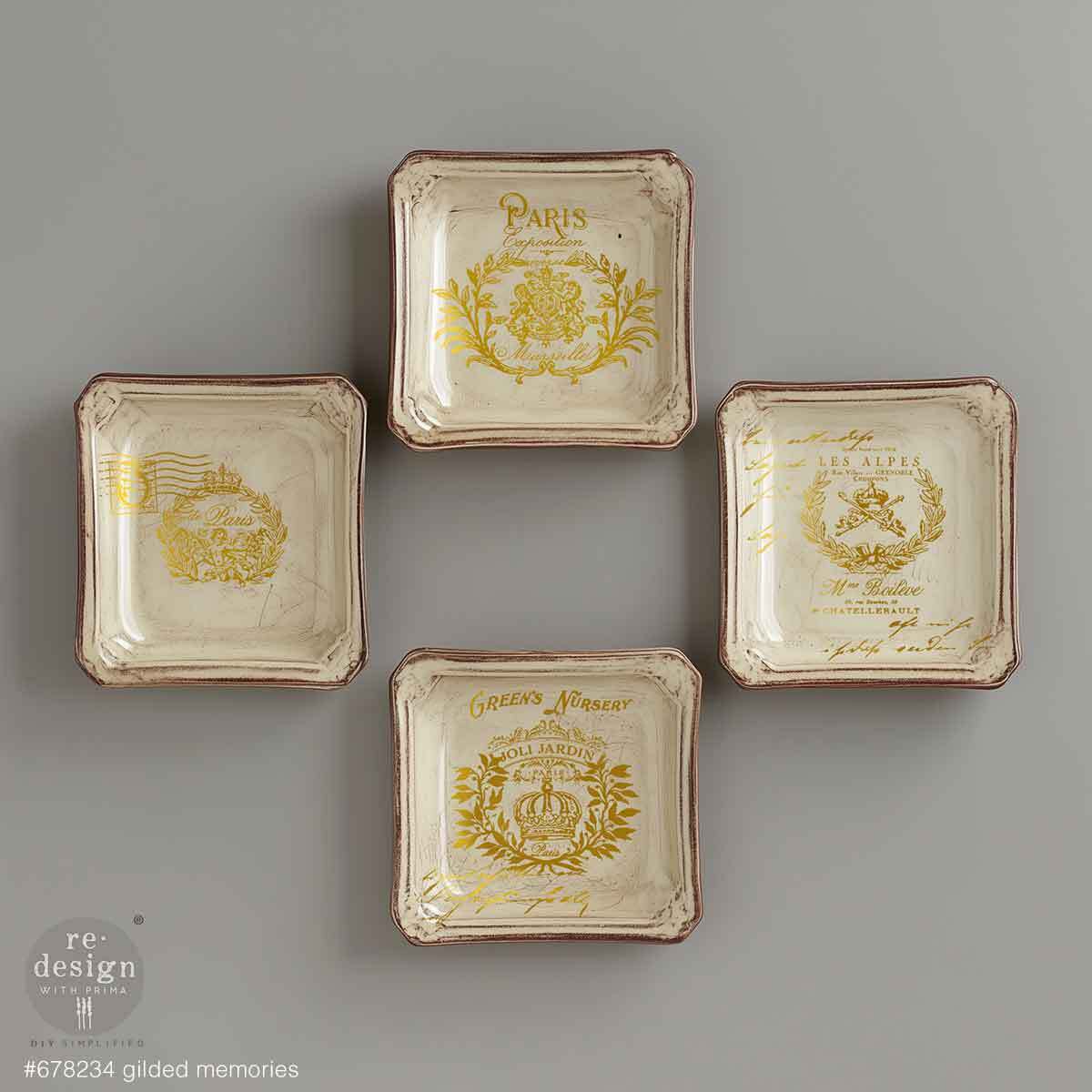 GILDED MEMORIES - H2O Transfers Gold – 2 sheets, 8.5″x11″