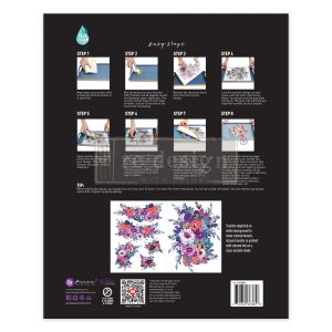LUMINOUS BLOOMS - 2 Sheets , 8.5" X 11" - H20 Transfers
