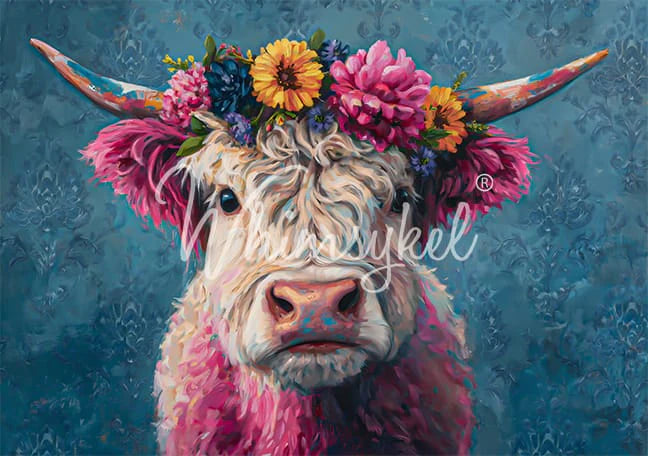 MAGENTA MOO - 18lb Decoupage Tissue Paper - WhimsyKel Designs - 29" by 21"