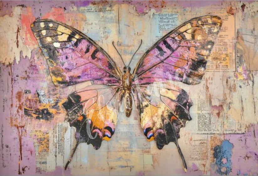 MASTERPIECE MOTH - ELSIE LANE DECOUPAGE TISSUE PAPER - 29" BY 21"