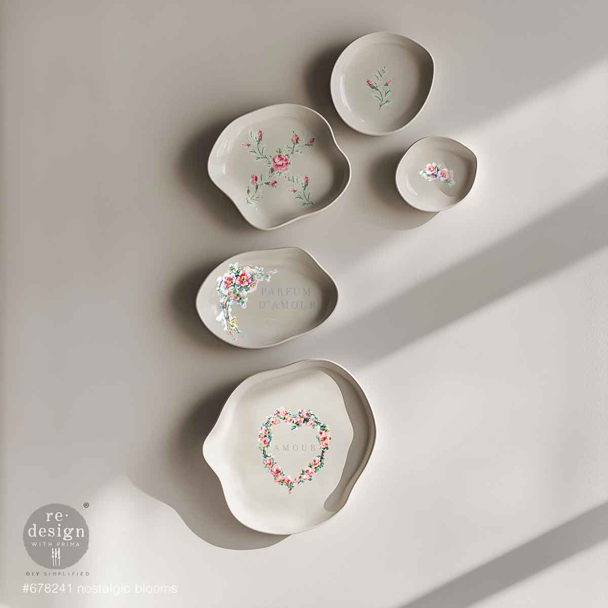 NOSTALGIC BLOOMS - H2O Transfers – 2 sheets, 8.5″x11″