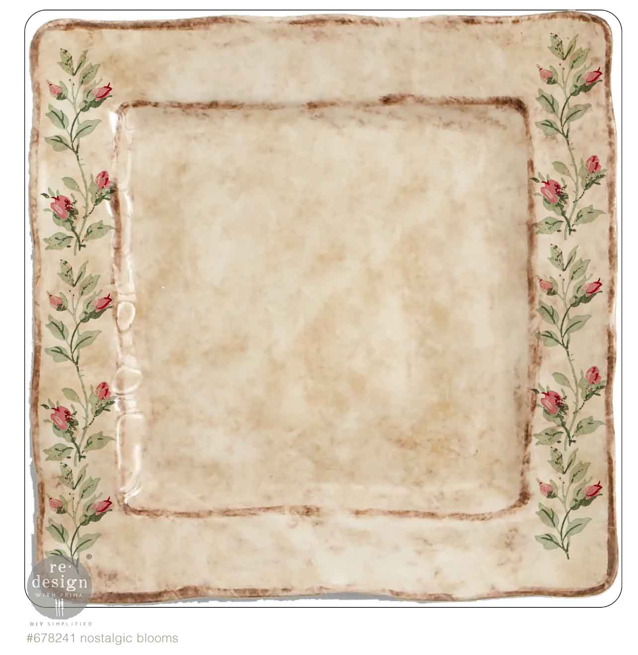 NOSTALGIC BLOOMS - H2O Transfers – 2 sheets, 8.5″x11″