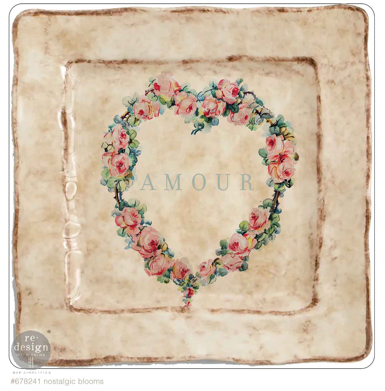 NOSTALGIC BLOOMS - H2O Transfers – 2 sheets, 8.5″x11″