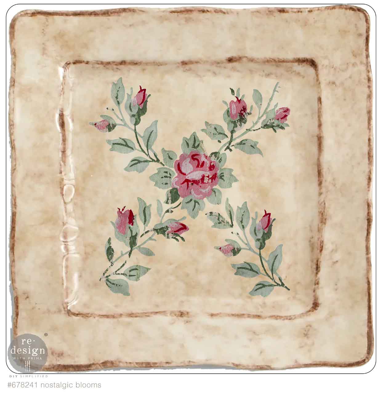 NOSTALGIC BLOOMS - H2O Transfers – 2 sheets, 8.5″x11″