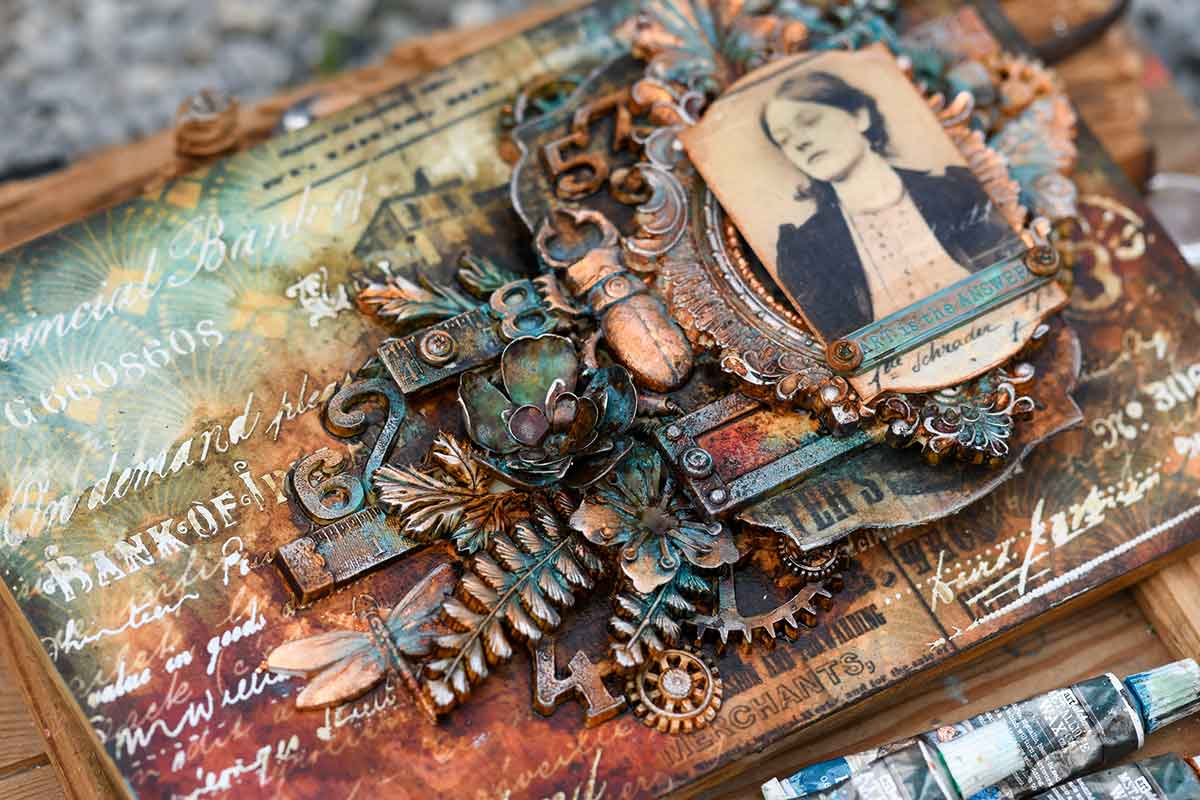 OLD PAGES - LIMITED EDITION FINNABAIR STENCIL SET - 3 STENCILS, 6" X 9" EACH