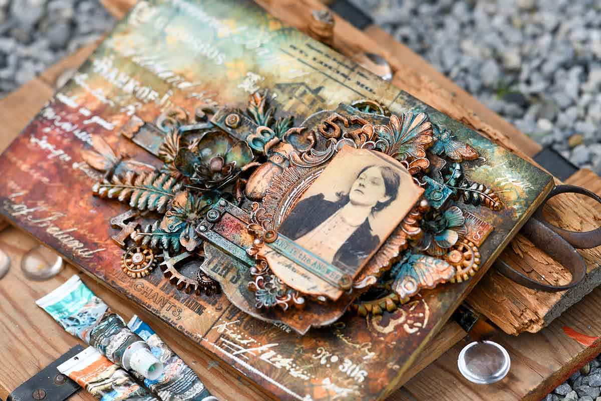 OLD PAGES - LIMITED EDITION FINNABAIR STENCIL SET - 3 STENCILS, 6" X 9" EACH