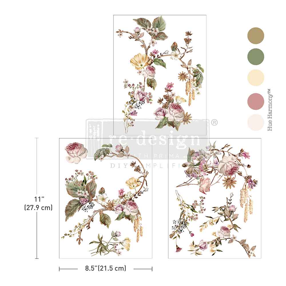 ROSETTE ROYALE - Middy Transfers® – 3 sheets, 8.5″x11″