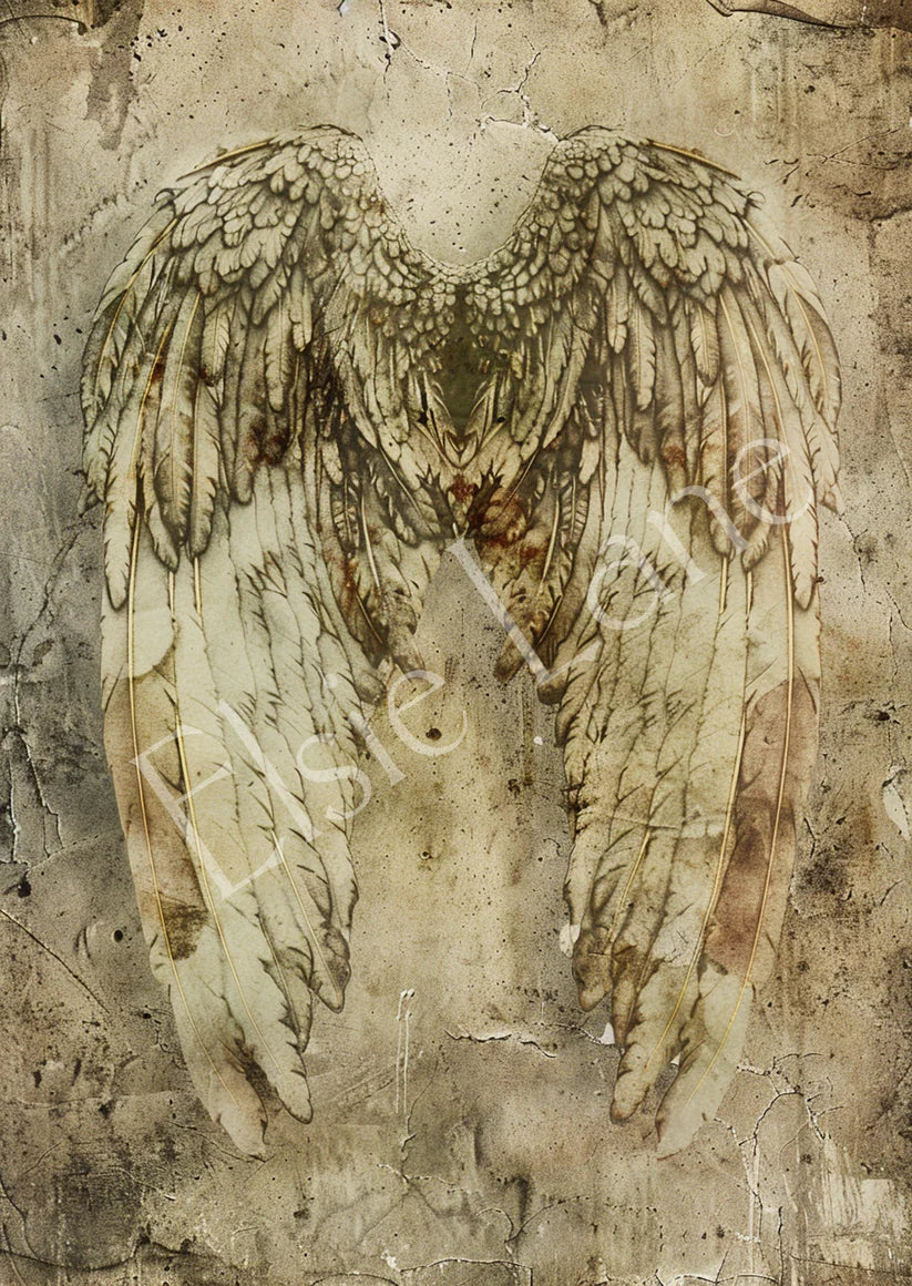 RUSTIC WINGS - ELSIE LANE DECOUPAGE TISSUE PAPERS - 18LB -21" BY 29