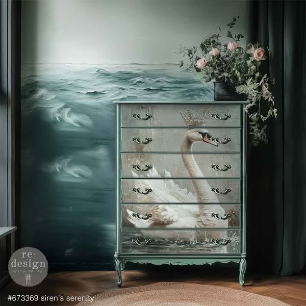 SIREN'S SERENITY - REDESIGN WITH PRIMA - A1 DECOUPAGE FIBRE PAPER