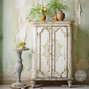 SPLENDID SCROLL - 3D Decor Stencils - 1 pc, sheet size 9" x 12"