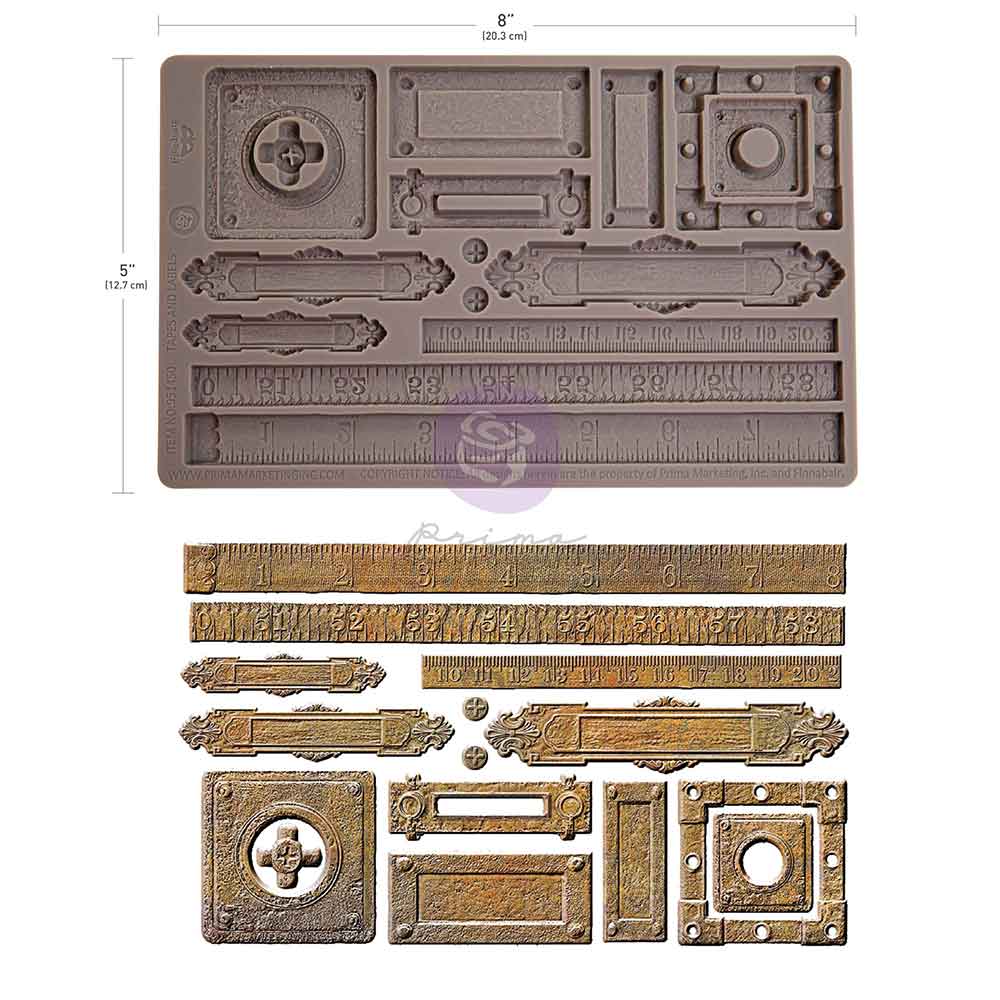 TAPES AND LABELS - FINNABAIR DECOR MOULDS - 1 PC, 5" X 8" X 8mm