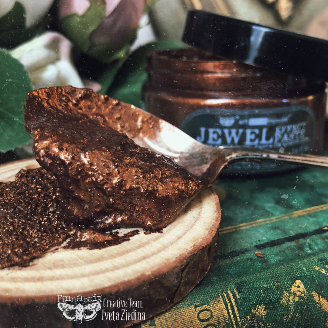 TIGER'S EYE STONES - ART EXTRAVAGANCE - JEWEL TEXTURE PASTE -  1 JAR, 3.4 FL oz ( 100 ml)