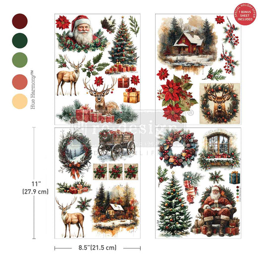 YULETIDE NOSTALGIA - Middy Transfers® – 3 sheets + 1 bonus sheet, 8.5″x11″
