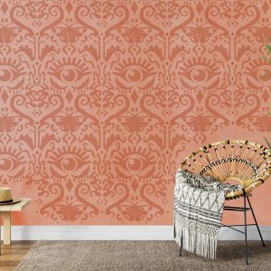 ALL SEEING IKAT PATTERN -CeCe -  REDESIGN STENCIL - SHEET SIZE 18″X25.5″, DESIGN SIZE 15.1″X21.4