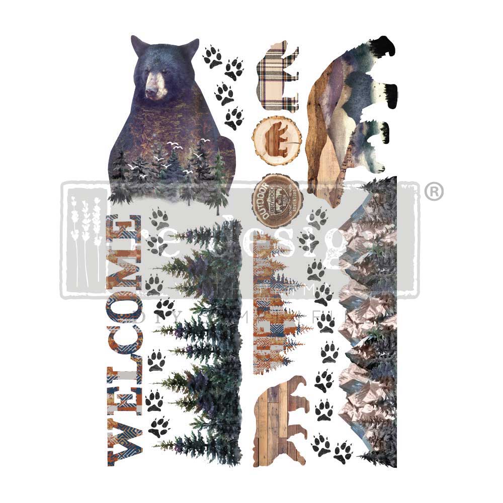 CABIN GETAWAY – TOTAL SHEET SIZE 24″X35″, CUT INTO 2 SHEETS - DECOR TRANSFERS® 24×35