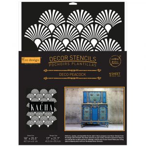 DECO PEACOCK - REDESIGN WITH PRIMA DECOR STENCIL KACHA