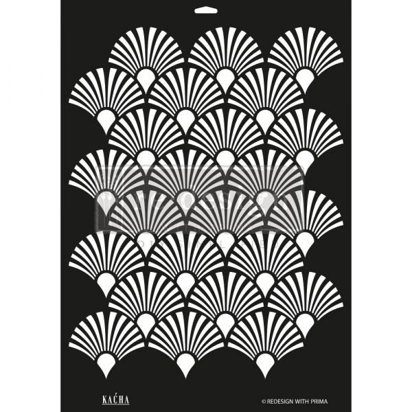 DECO PEACOCK - REDESIGN WITH PRIMA DECOR STENCIL KACHA