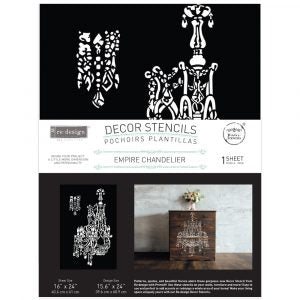 EMPIRE CHANDELIER - REDESIGN WITH PRIMA DECOR STENCIL