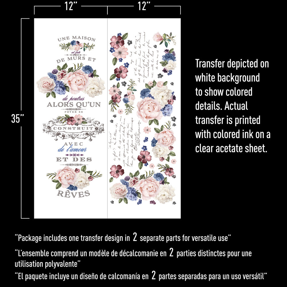 LAVENDER BUSH - DECOR TRANSFER - REDESIGN WITH PRIMA