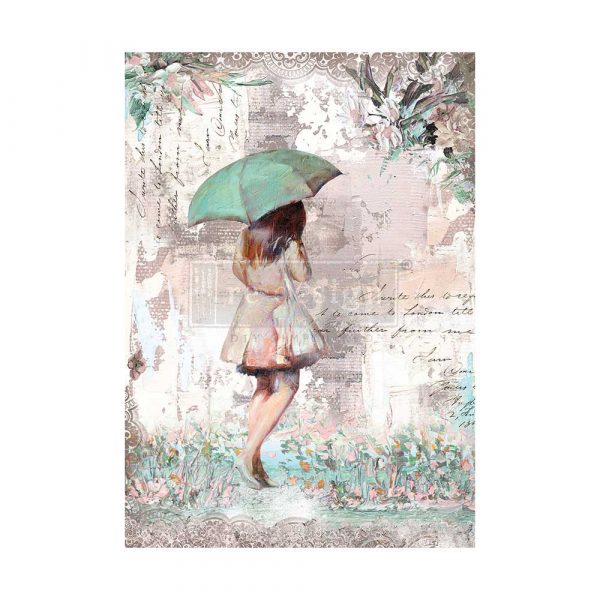RAINY AFTERNOON - A1 DECOUPAGE FIBER - REDESIGN WITH PRIMA