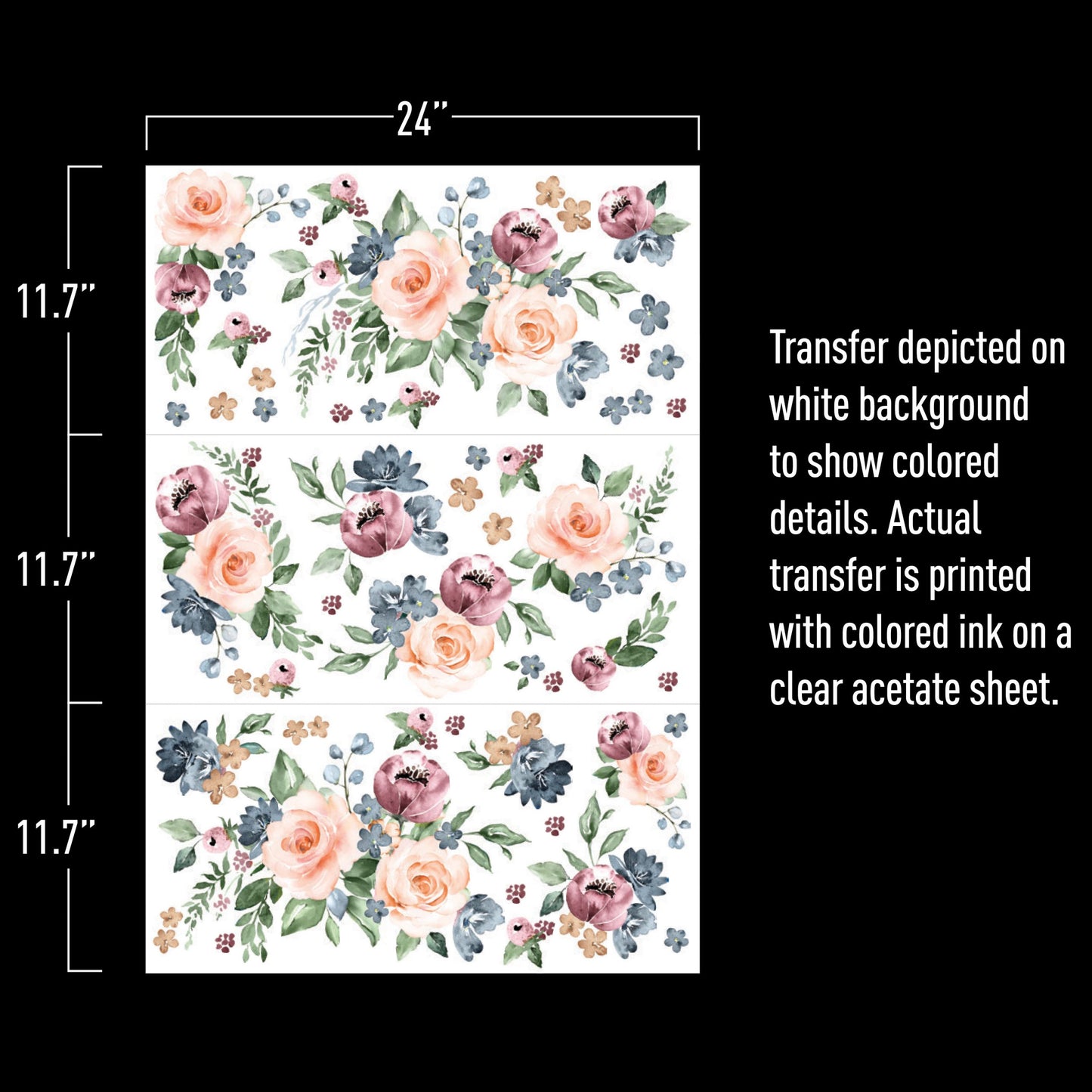 WATERCOLOUR BLOOM - DECOR TRANSFER - REDESIGN WITH PRIMA