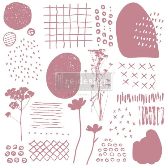 ABSTRACT SCRIBBLES - REDESIGN DECOR STAMP - REDESIGN WITH PRIMA
