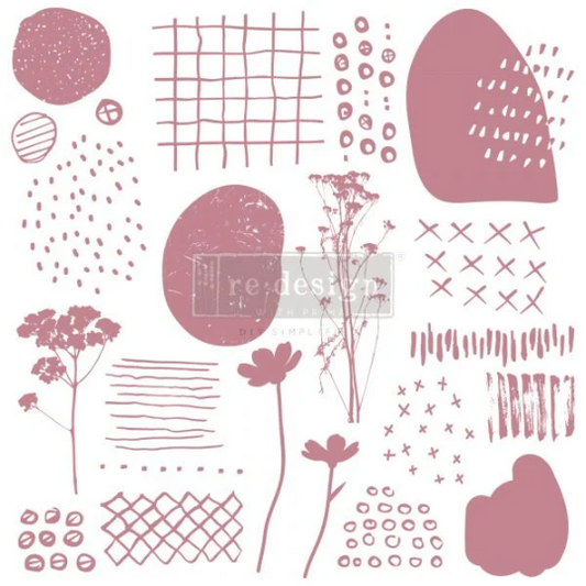ABSTRACT SCRIBBLES - REDESIGN DECOR STAMP - REDESIGN WITH PRIMA