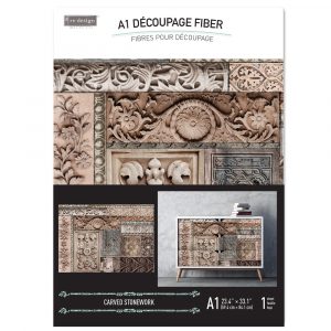 CARVED STONEWORK - A1 DECOUPAGE FIBER  - 1 SHEET, A1 SIZE