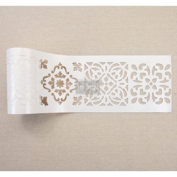 CASA BLANCA TILE - REDESIGN STICK & STYLE STENCIL ROLL 4″ 15 YARDS