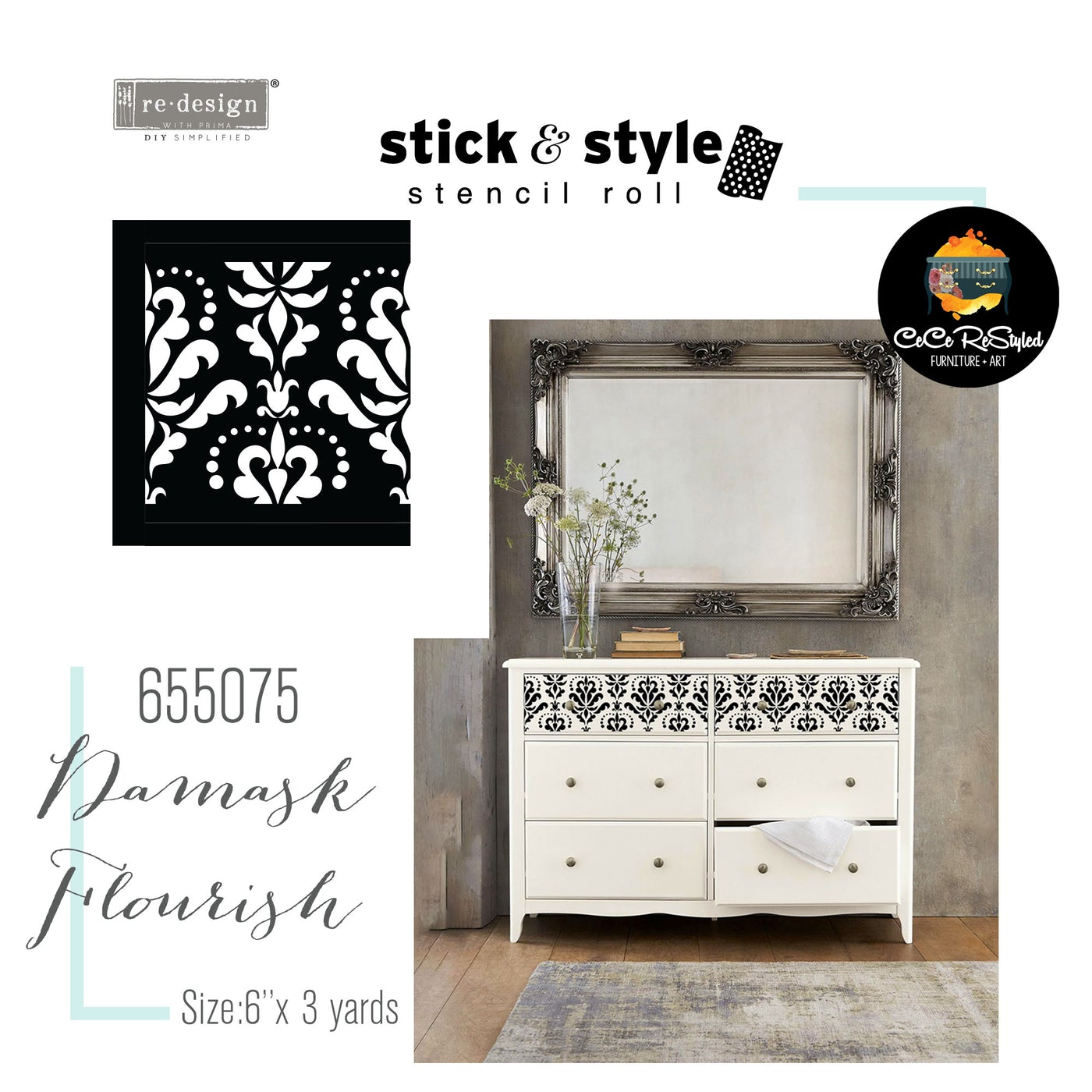 DAMASK FLOURISH - REDESIGN WITH PRIMA