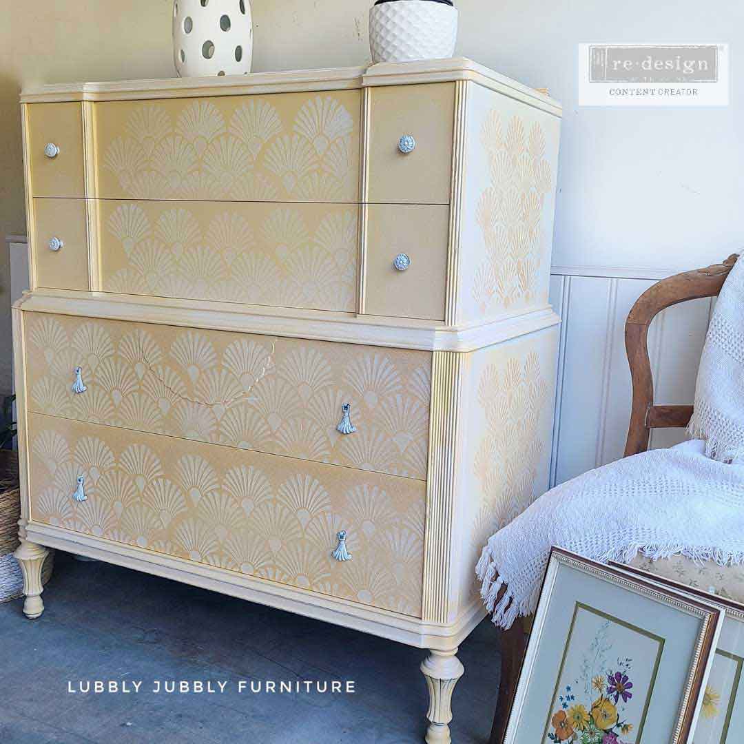DECO PEACOCK - REDESIGN WITH PRIMA DECOR STENCIL KACHA