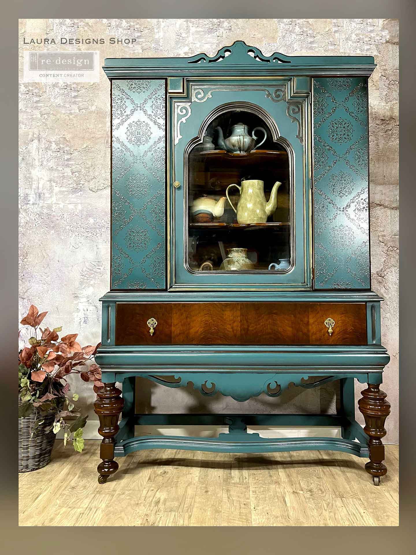DECO PEACOCK - REDESIGN WITH PRIMA DECOR STENCIL KACHA