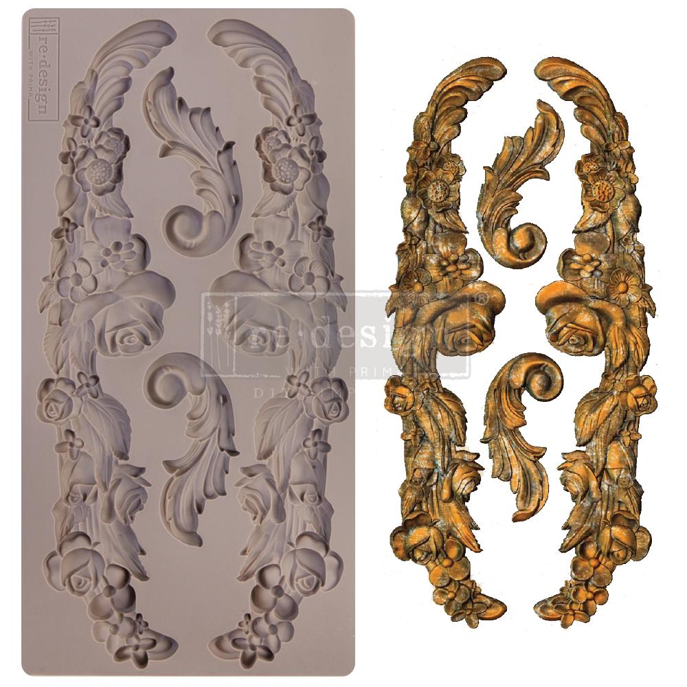 DELICATE FLORAL STRANDS – 1 PC, 5″X10″, 8MM THICKNESS - REDESIGN DÉCOR MOULDS®