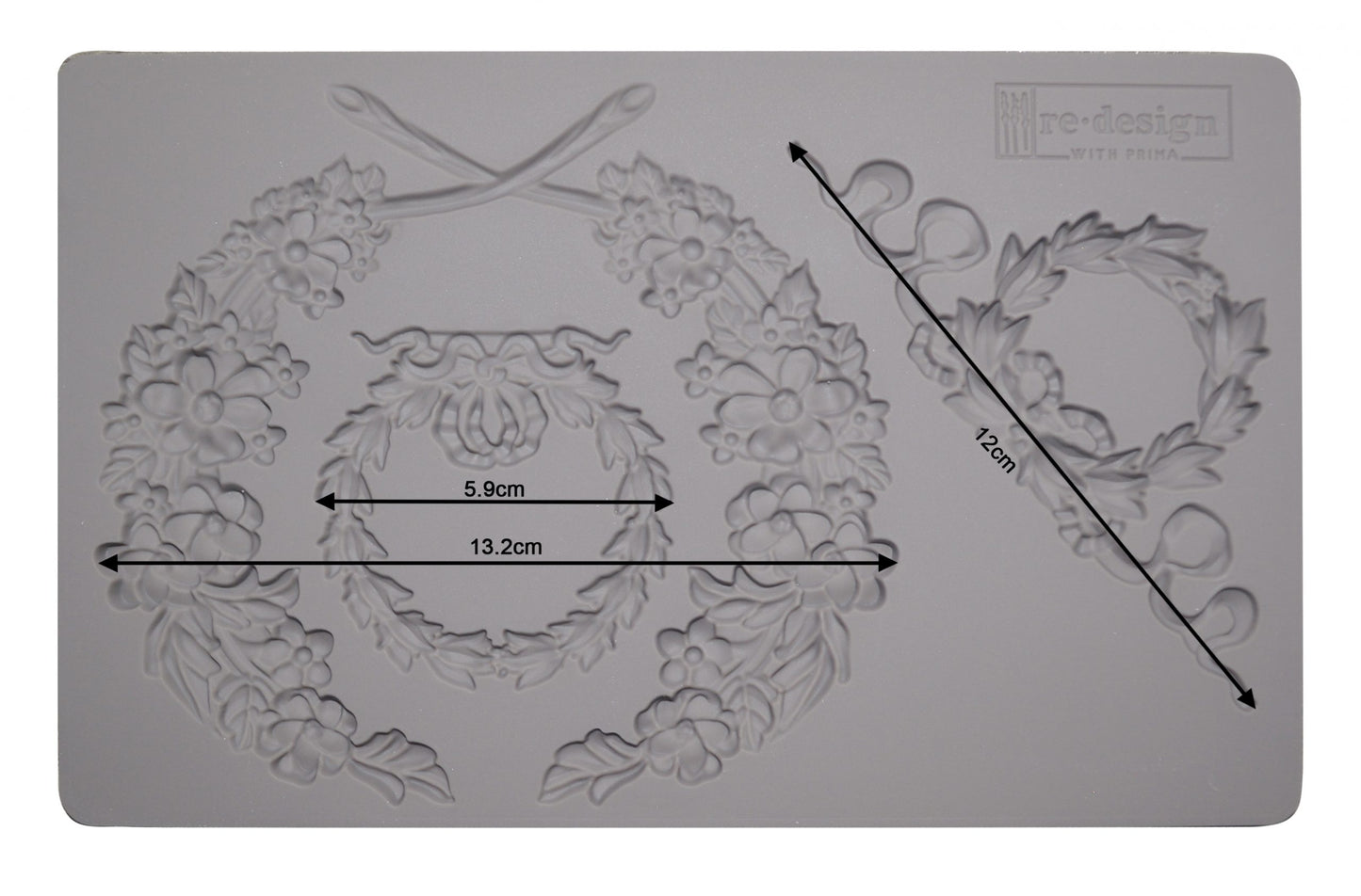 LAUREL WREATH - REDESIGN DECOR MOULD - 5" BY 8"