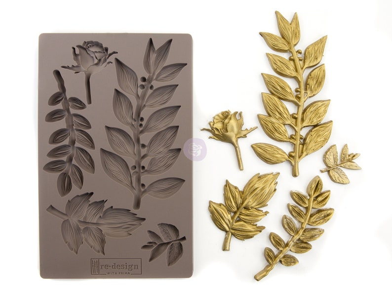 LEAFY BLOSSOMS - 5″X8″ - REDESIGN DÉCOR MOULDS®
