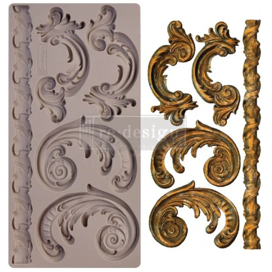LILIAN SCROLLS – 1 PC, 5″X10″, 8MM THICKNESS -REDESIGN DÉCOR MOULDS®