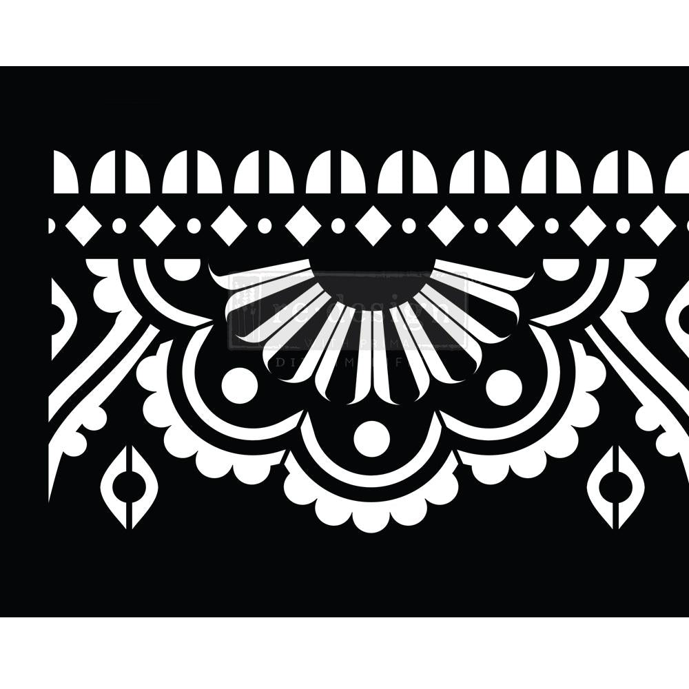 MENDHI BORDER - STICK & STYLE STENCIL - REDESIGN WITH PRIMA