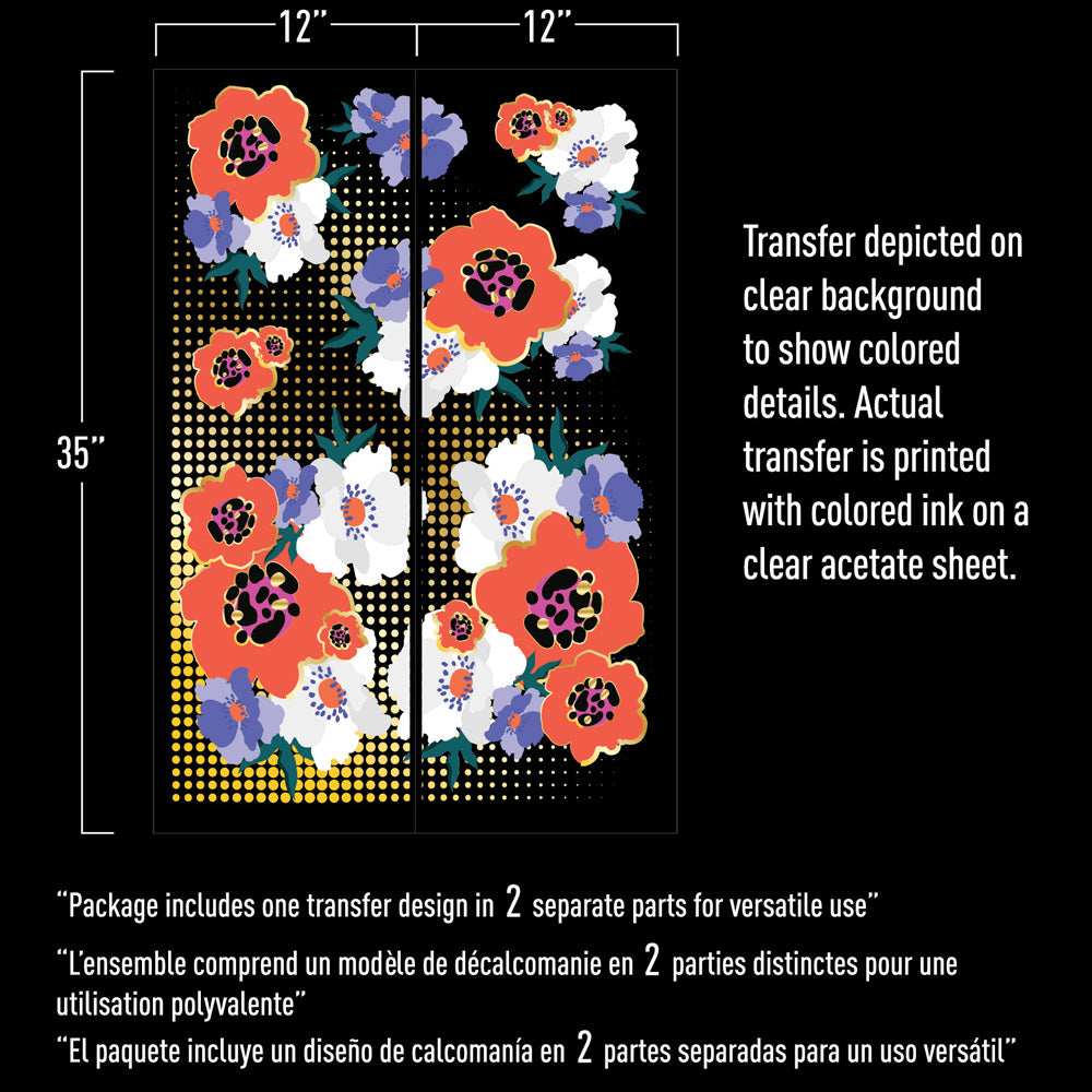 MODERNIST FLORAL - CeCe  -  DECOR TRANSFER - REDESIGN WITH PRIMA