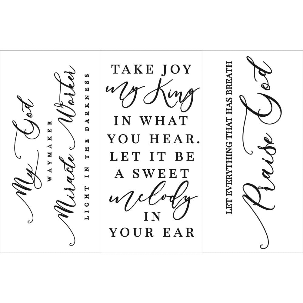 SCRIPTURE - SMALL TRANSFER -3 SHEETS, 6″X12″ - REDESIGN DECOR TRANSFERS