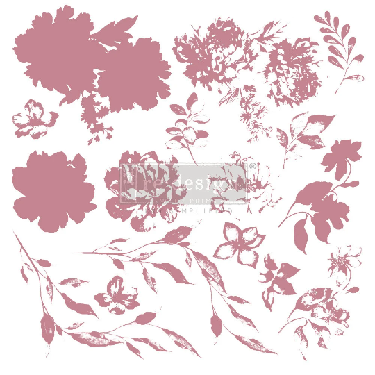 SWEET BLOSSOMS  - CLEARLY-ALIGNED DÉCOR STAMPS - REDESIGN WITH PRIMA