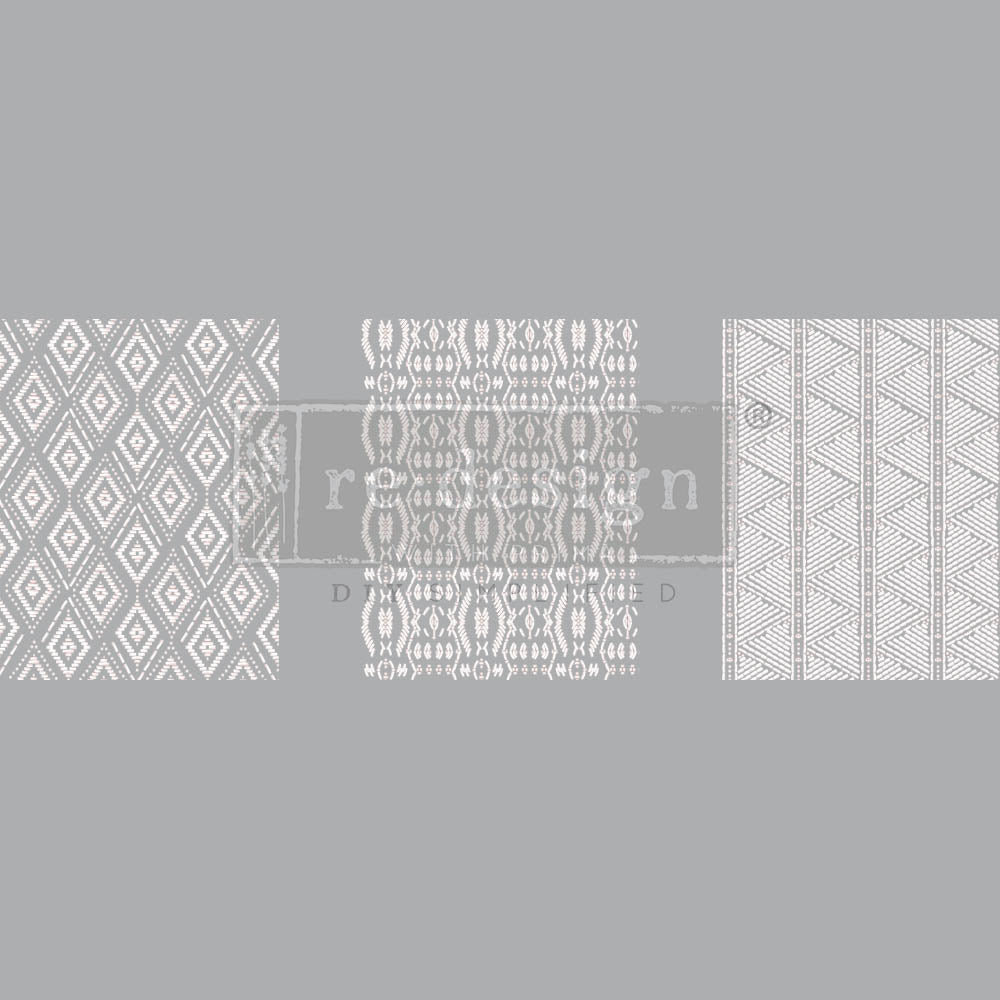 WOVEN WITH  LOVE - SMALL TRANSFER -3 SHEETS, 6″X12″ - REDESIGN DECOR TRANSFERS