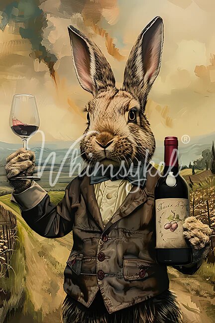 BUNNY BORDEAUX - 14" BY 20" 18LB DECOUPAGE TISSUE PAPER