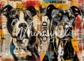 NEWSPRINT BOYS - WHIMSYKEL DESIGNS - 18LB DECOUPAGE PAPER - 21" BY 29"