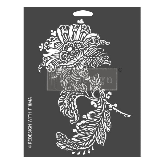 ADORED PAISLEY- Decor Stencils®  - – 1 pc, sheet size 9″x12″ – Laser cut on premium quality Mylar 16 ml