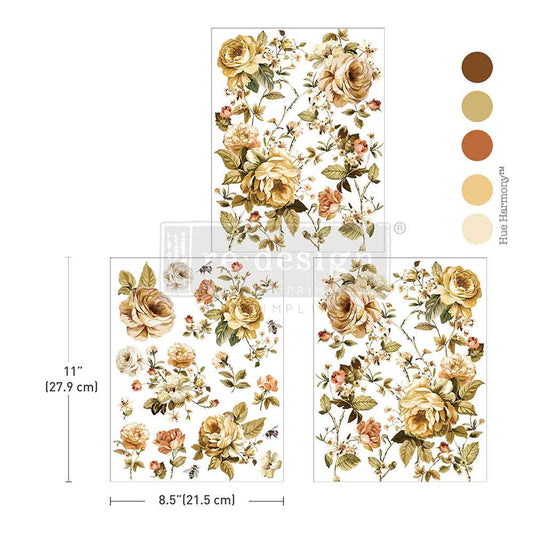 BELLE  ÉPOQUE BLOOMS - Middy Transfers® - 3 sheets, 8.5″x11″