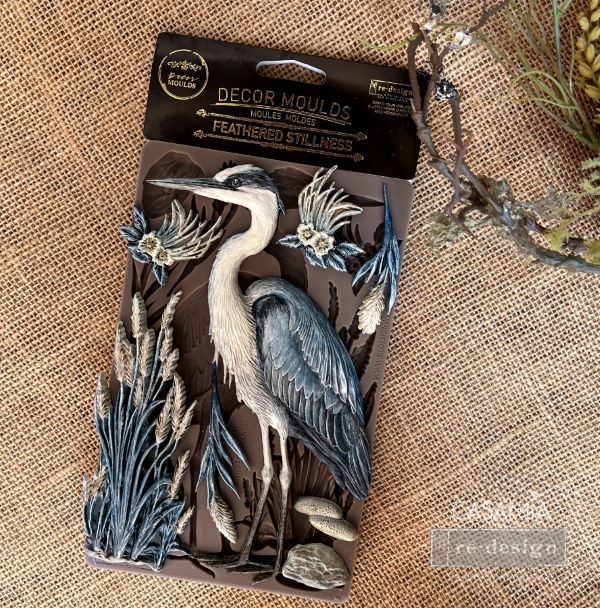 FEATHERED STILLNESS - DECOR MOULDS - 1 PC - 5' BY 8" BY 8MM