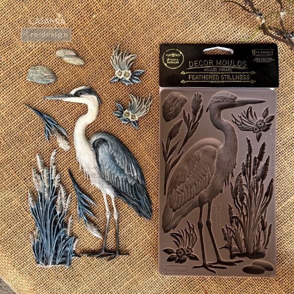 FEATHERED STILLNESS - DECOR MOULDS - 1 PC - 5' BY 8" BY 8MM