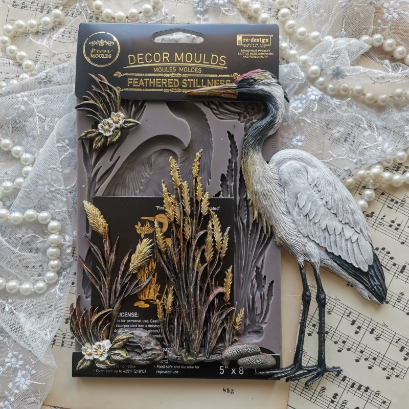 FEATHERED STILLNESS - DECOR MOULDS - 1 PC - 5' BY 8" BY 8MM